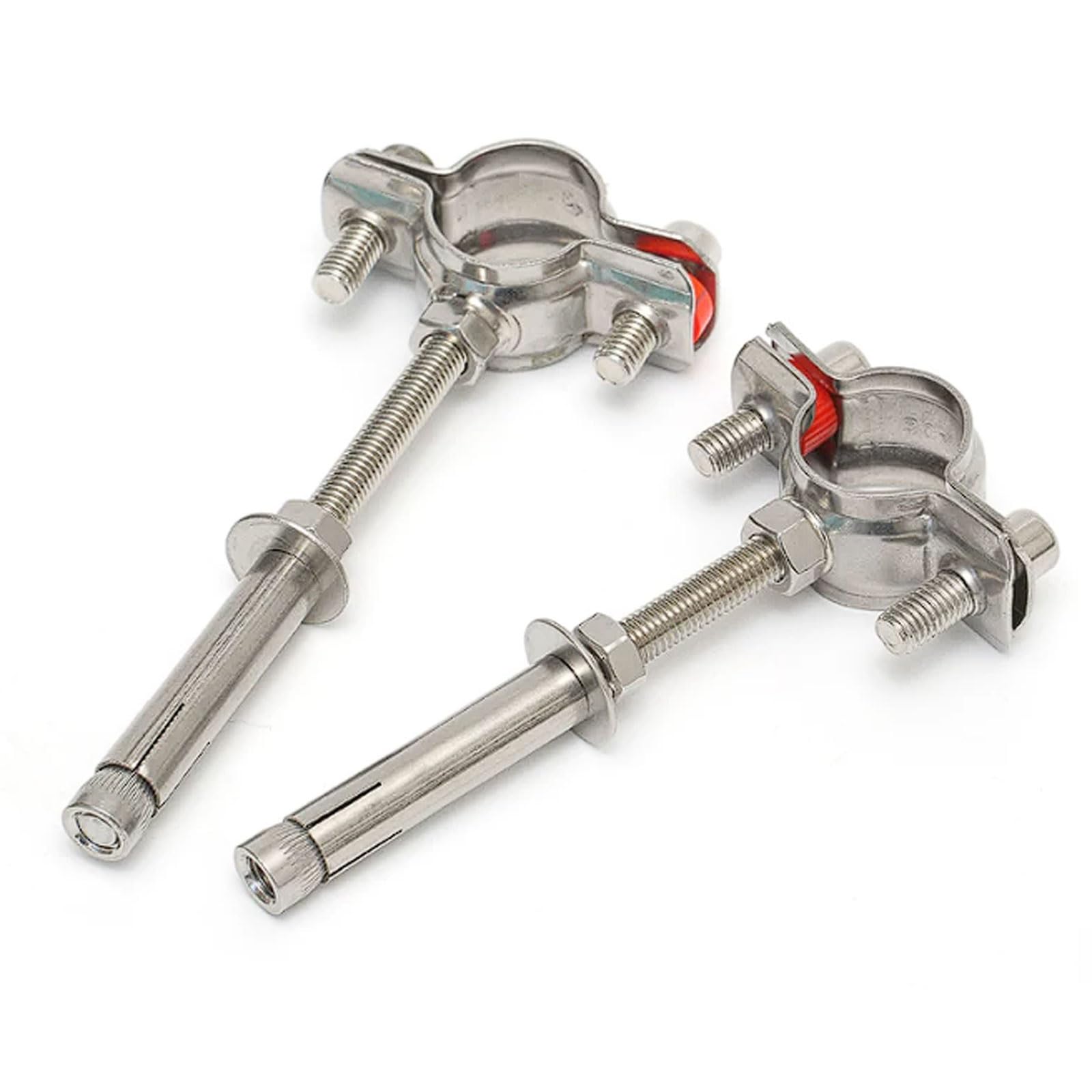 304 Stainless Steel Ceiling Pipe Clamp with Expansion Anchor 2 Pack for Overhead Support(【Φ45-48】)