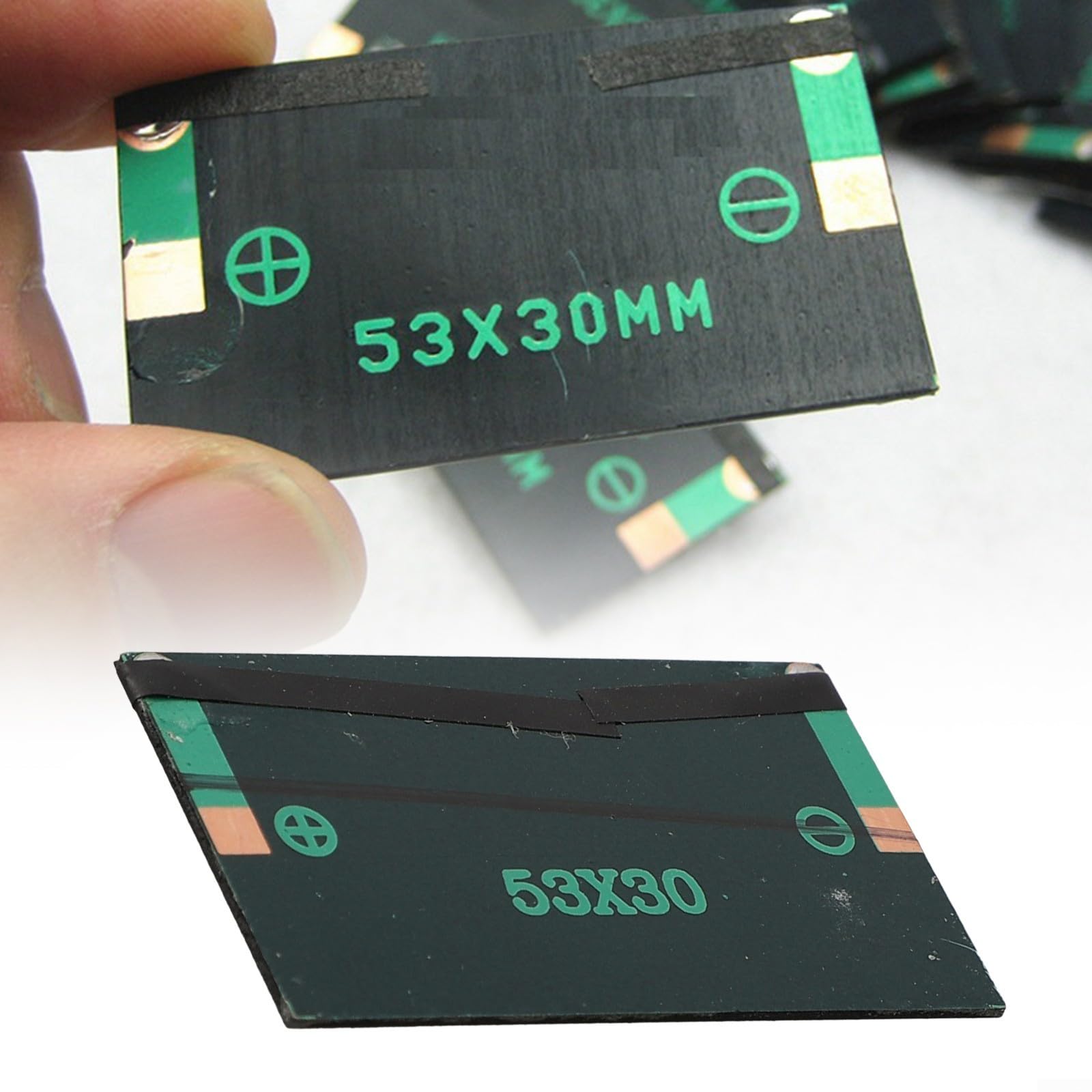 Lotto di 10 pannelli solari 5V 30mA 53X30mm per progetti elettronici fai da te