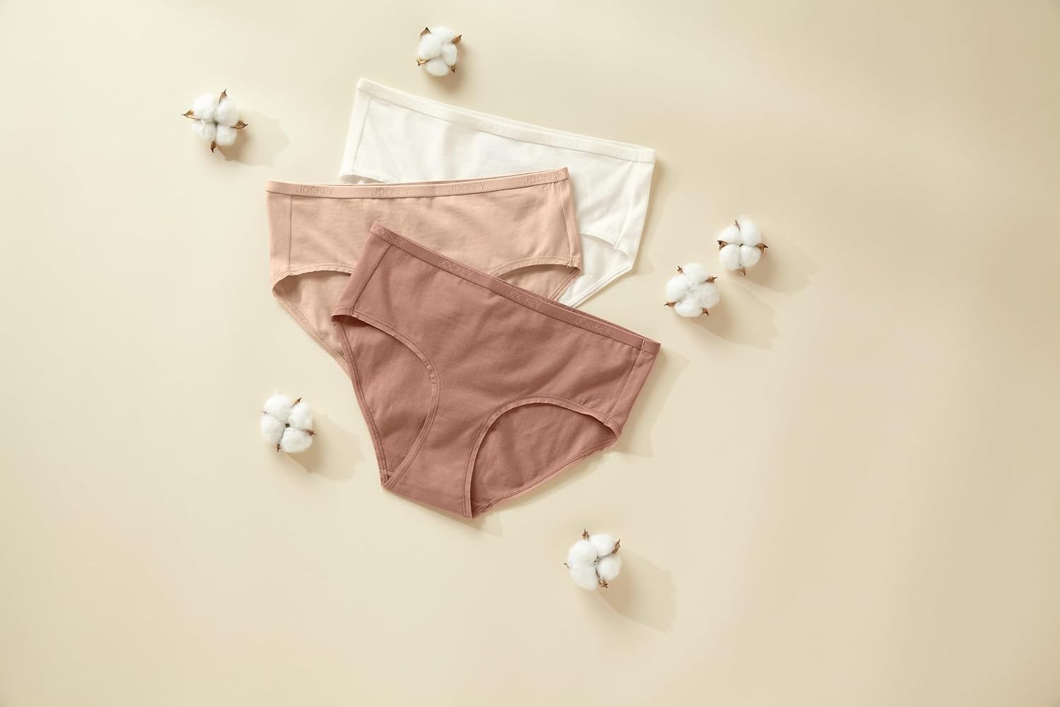 Jockey Women's Underwear Organic Cotton Stretch Logo Hipster - 3 Pack - Image 3