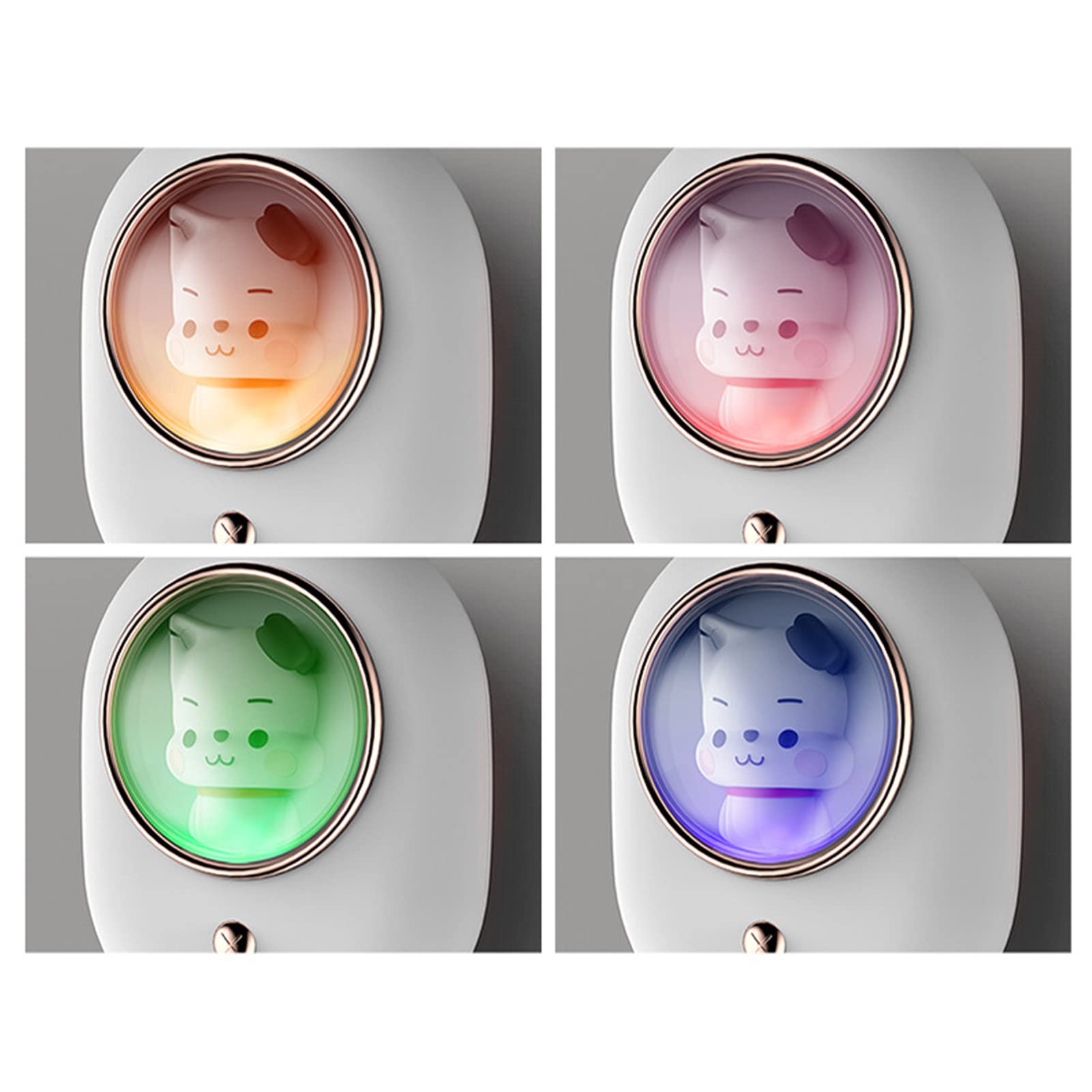 Fafeicy Dispenser di Sapone a Parete, Design a Capsula Spaziale, Dispenser Automatico di Schiuma, Ricaricabile, Impermeabile, per e Bagno