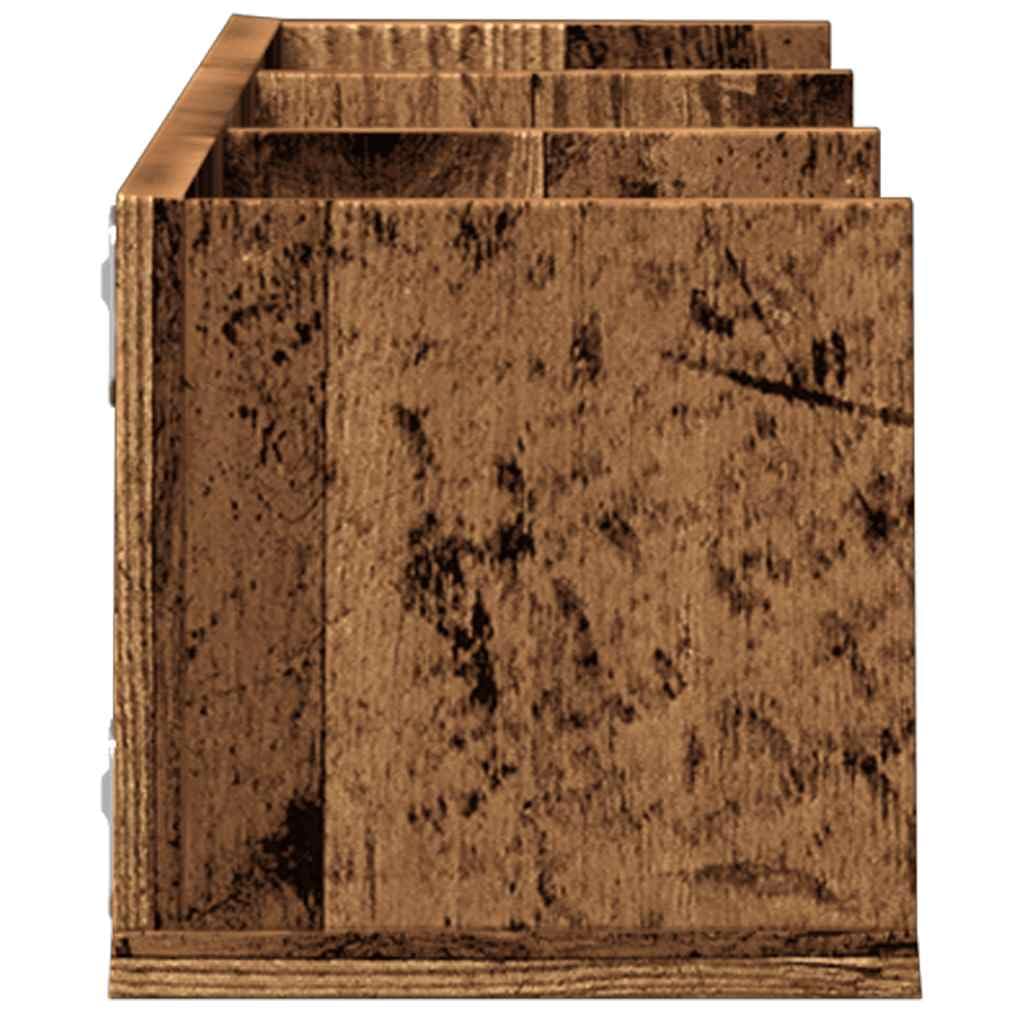 Mensola da parete per CD, effetto legno antico, 75 x 18 x 18 cm, in legno per CD, DVD, raccolta musicale, durevole, stabile, resistente all'umidità, montaggio a parete
