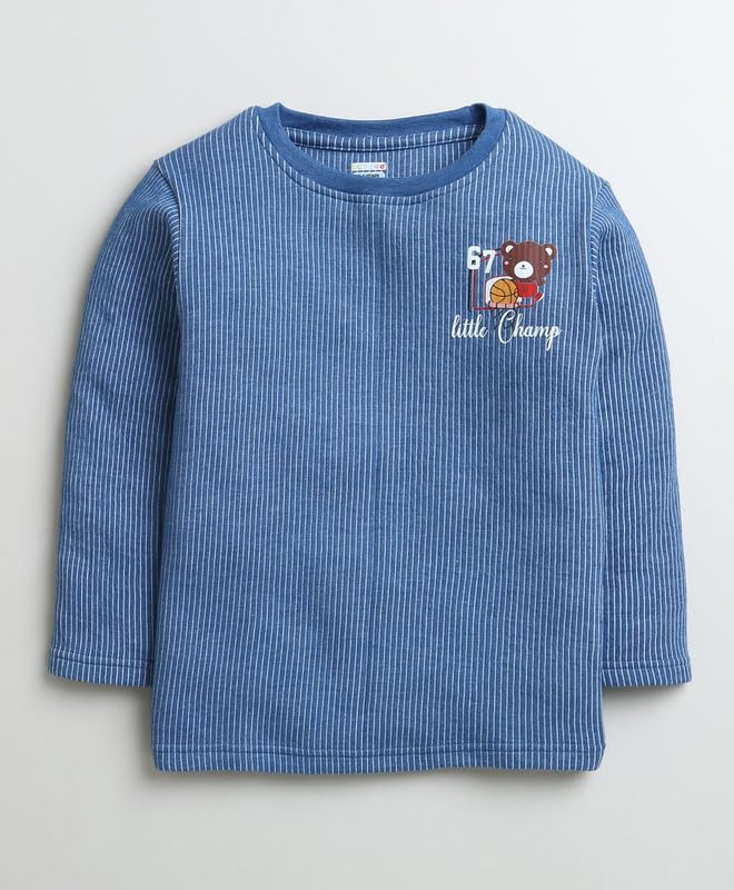 BUMZEE Chłopięce regularne dopasowanie pełne rękawy okrągły dekolt mieszanka bawełny koszulki termiczne, opakowanie 2 szt