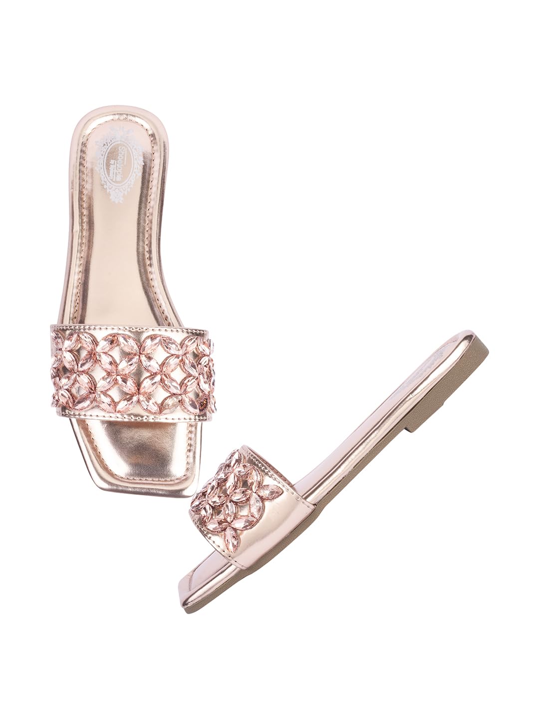 Shoetopia Womens Flat-721 Flat Sandal-5 Kids UK (Flat-721-Rose-Gold)-EU38 (B0D4JX22CQ) Amazon Price History, Amazon Price Tracker
