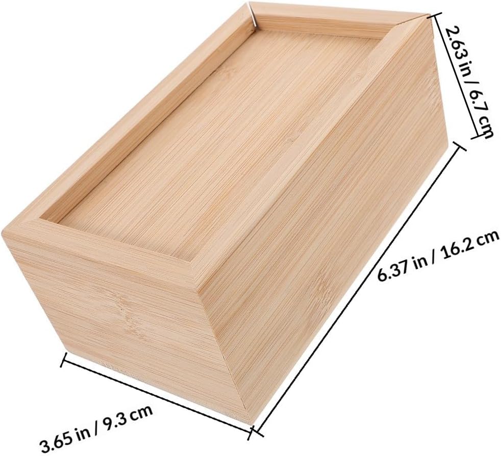 Alipis Vintage Wooden Slide Lid Storage Box for Small Keepsakes and Crafts image 2