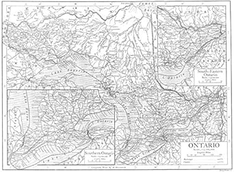 Canada Ontario Inset Southern Ontario South-Eastern Ontario 1910 Map ...