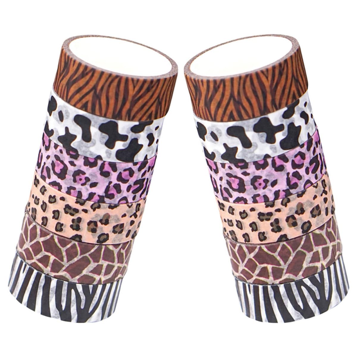 Cintas Washi Estampados de Animales adhesivas para manualidades de scrapbooking 8