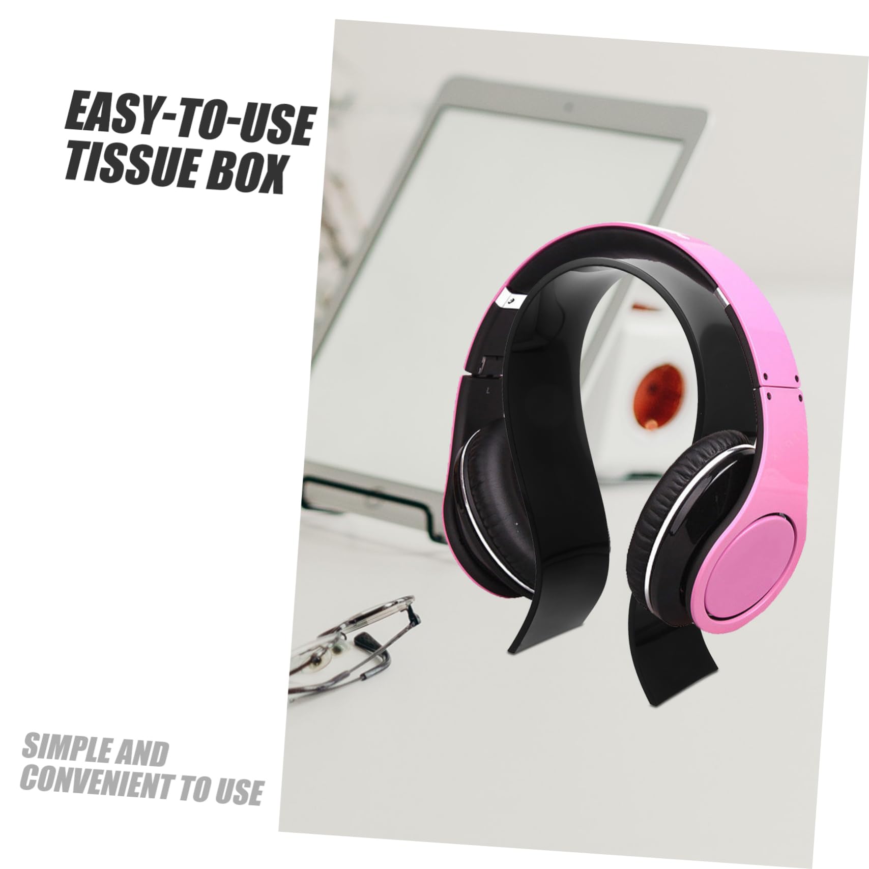 jojofuny 3 Pezzi Supporto Per Cuffie Espositore Per Cuffie Le Trovano Porta Da Scrivania Stand Di Gioco Per Le Porta Cuffia Scrivania Nero Acrilico