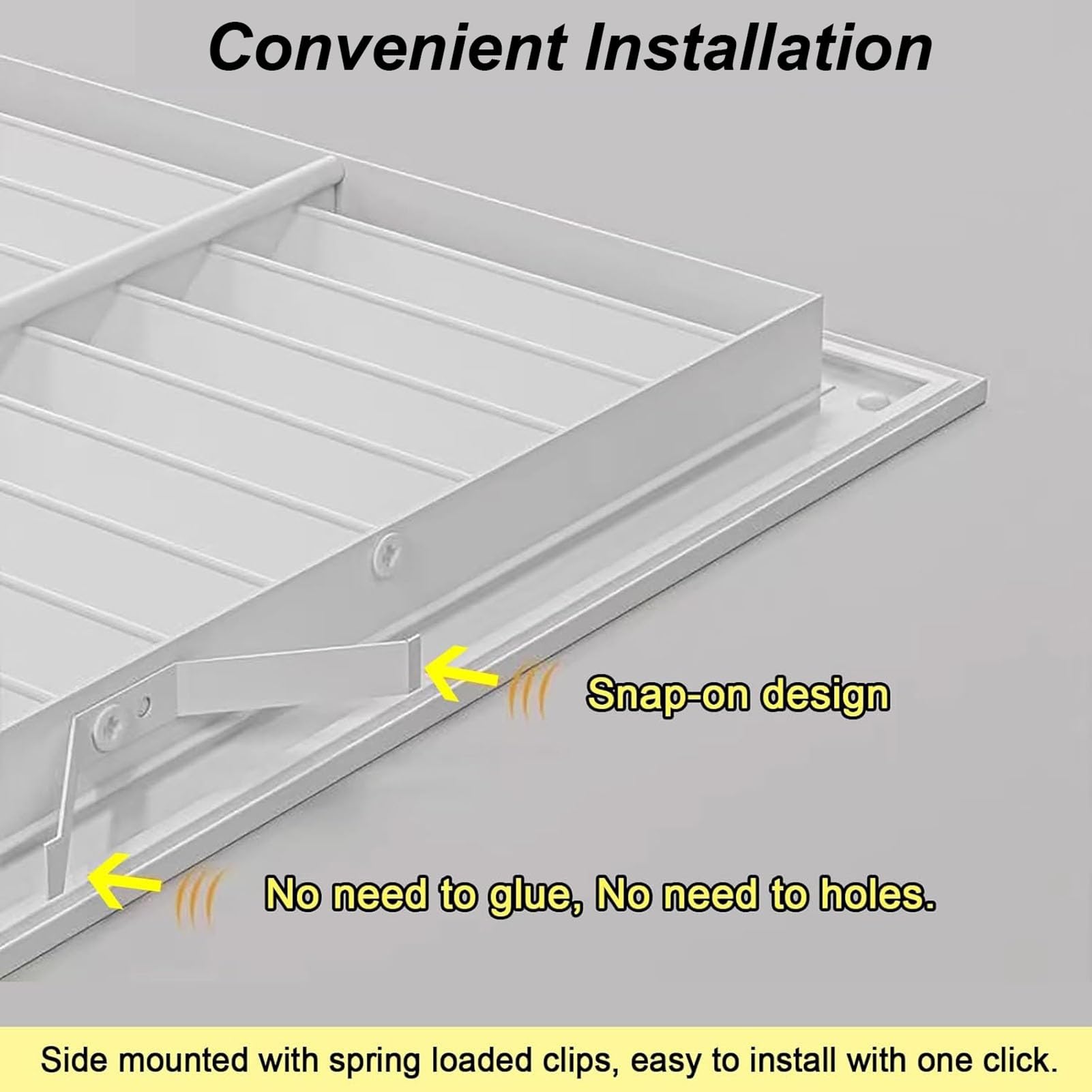 Cubierta de ventilación de Aire, Cubierta de ventilación de Retorno de Aire de Acero Blanco de 14x26 Pulgadas | Parte Frontal y Puerta Desmontables | Rejilla de ventilación de Aire acondici