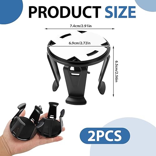 Miniatura 2 de 2 portavasos negros para automóvil, soporte para botella de agua para automóvil, adaptador extensor de portavasos, aplicable para almacenamiento