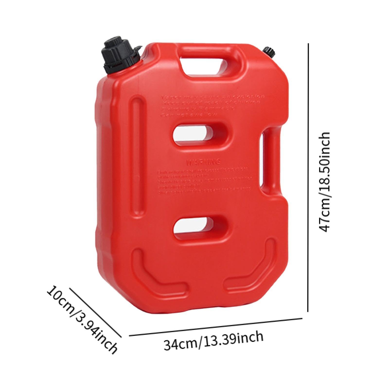 Tanica da 10 litri per carburante, contenitore portatile per auto e camion, Rosso