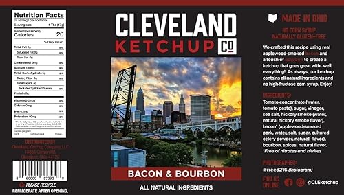Miniatura 2 de Cleveland Ketchup - 4 variedades sabrosas - Clásico, tocino y bourbon, eneldo de ajo, pimiento fantasma (paquete de 4 variedades)