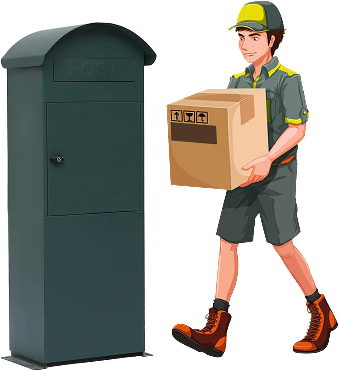 Package Delivery Box for Outside Porch, Extra Large Mailbox for Parcel