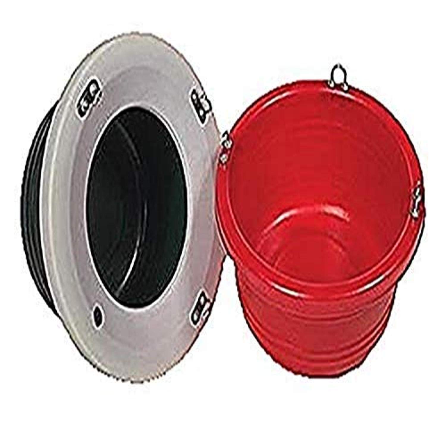 HORSEMEN'S PRIDE 038304 Mini Slow Feeder Lip for Bucket Red, 18 Quart