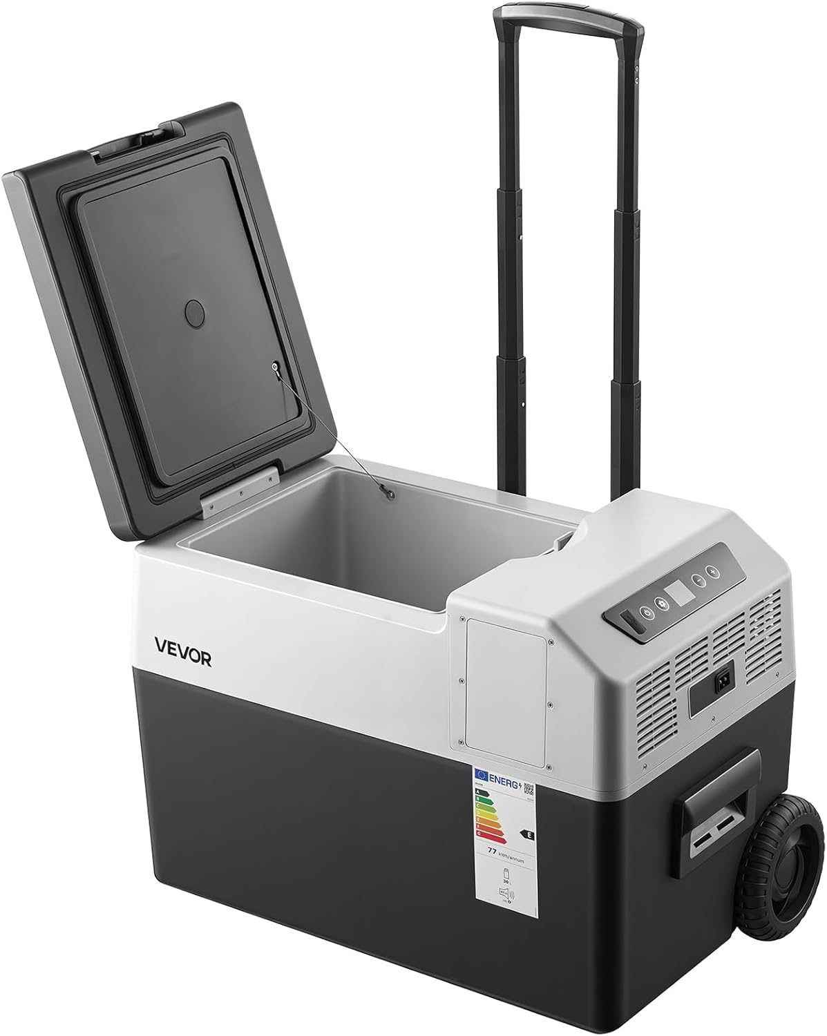 VEVOR Frigorifero per Auto Portatile, Frigorifero per Auto con Ruote Maniglia Capienza 30 L Controllo APP, Temperatura tra -22°C a 10°C, Congelatore Elettrico per Camper SUV da Campeggio Viaggio