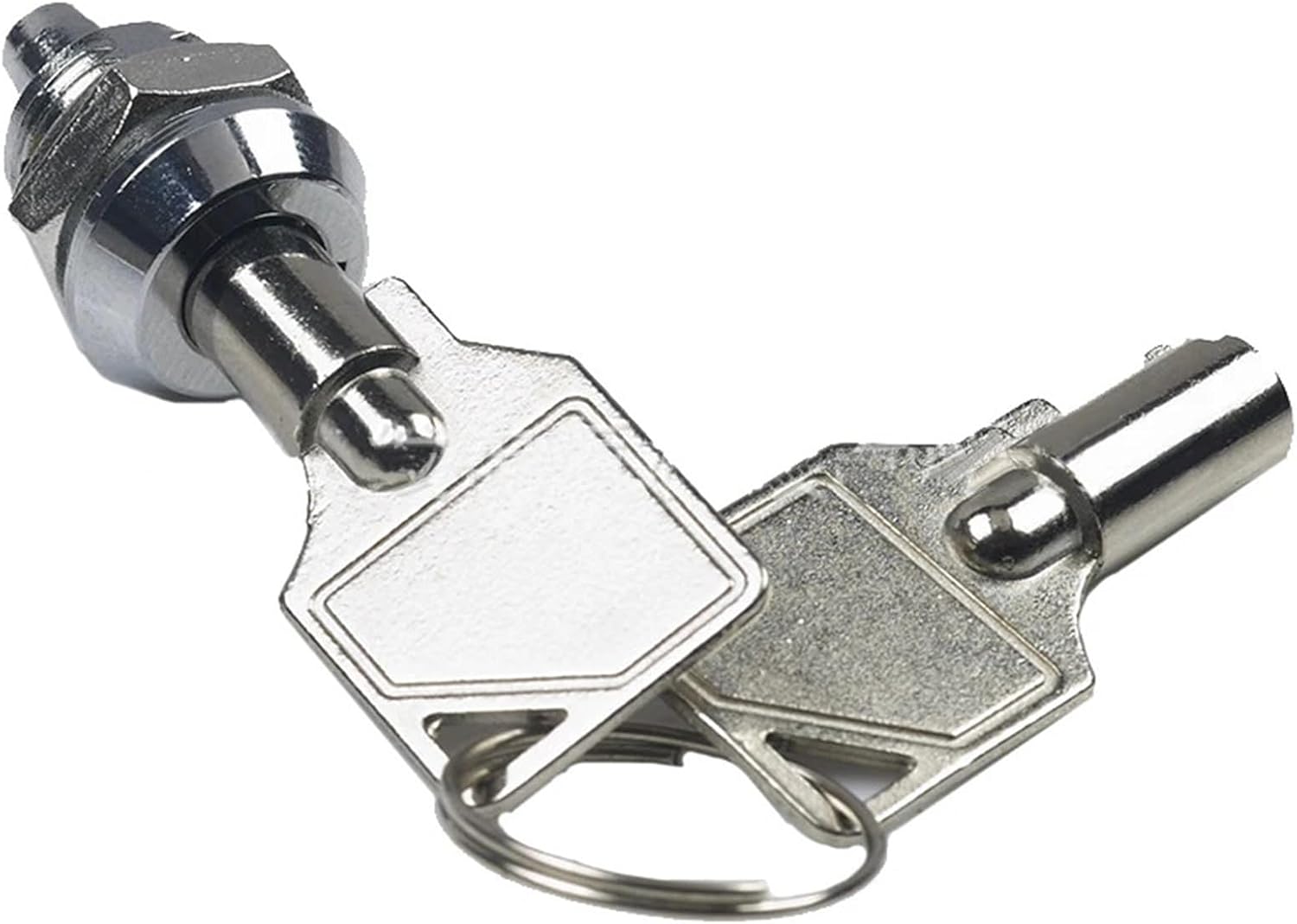 12mm Press Lock Set of 5, Plum Blossom Key Cabinet Lock for Light Boxes, Billboards, and Telescopic Panels(5 Sets)