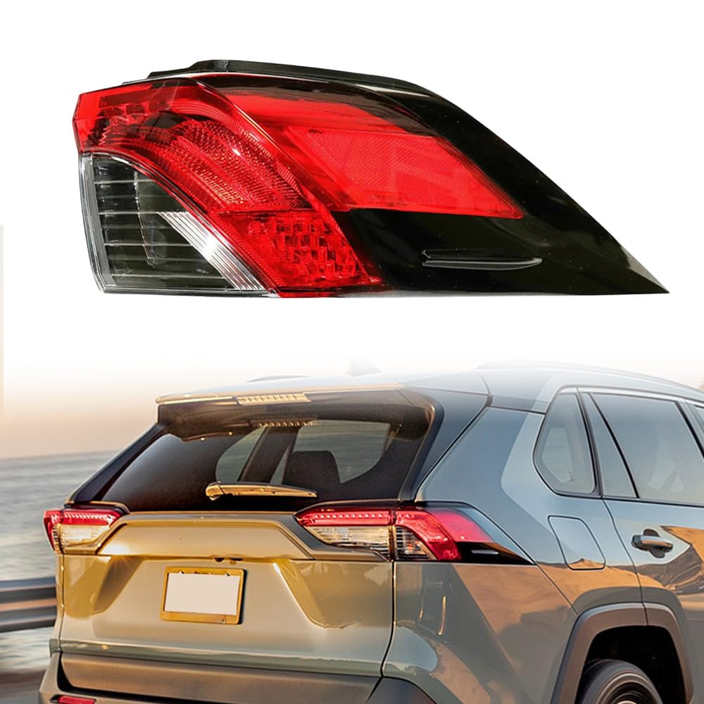Riloer Luz trasera LED, luz trasera LED apta Compatible con Toyota RAV4 2019-2021,Luces Traseras Remolque,Luz de Matrícula Placa Trasera