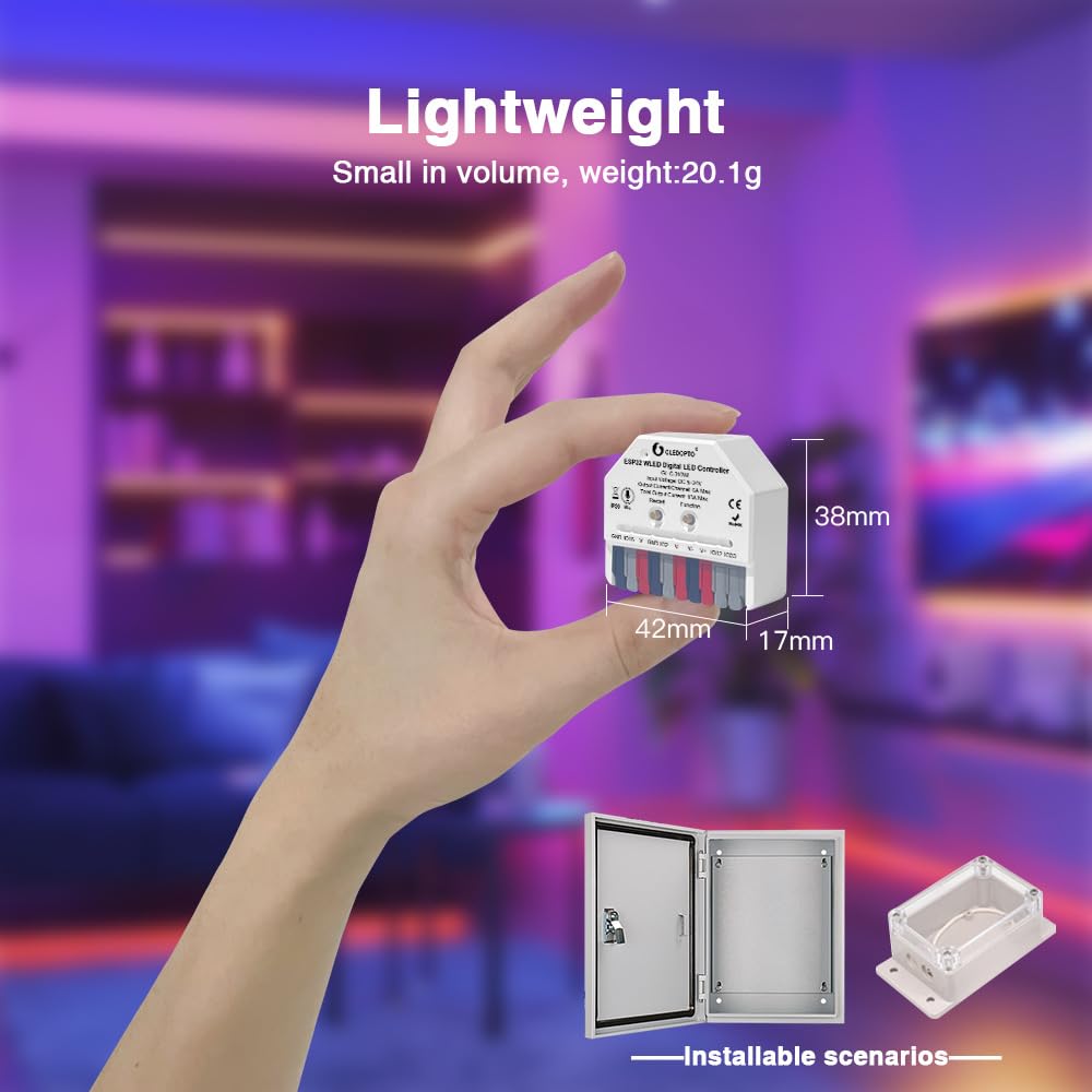 GL-C-310WL 5-24V ESP32IC+RGB WLED Phantom Color Digital Strip Light Controller 5-24 Rhythm with Sound DIY - Image 4