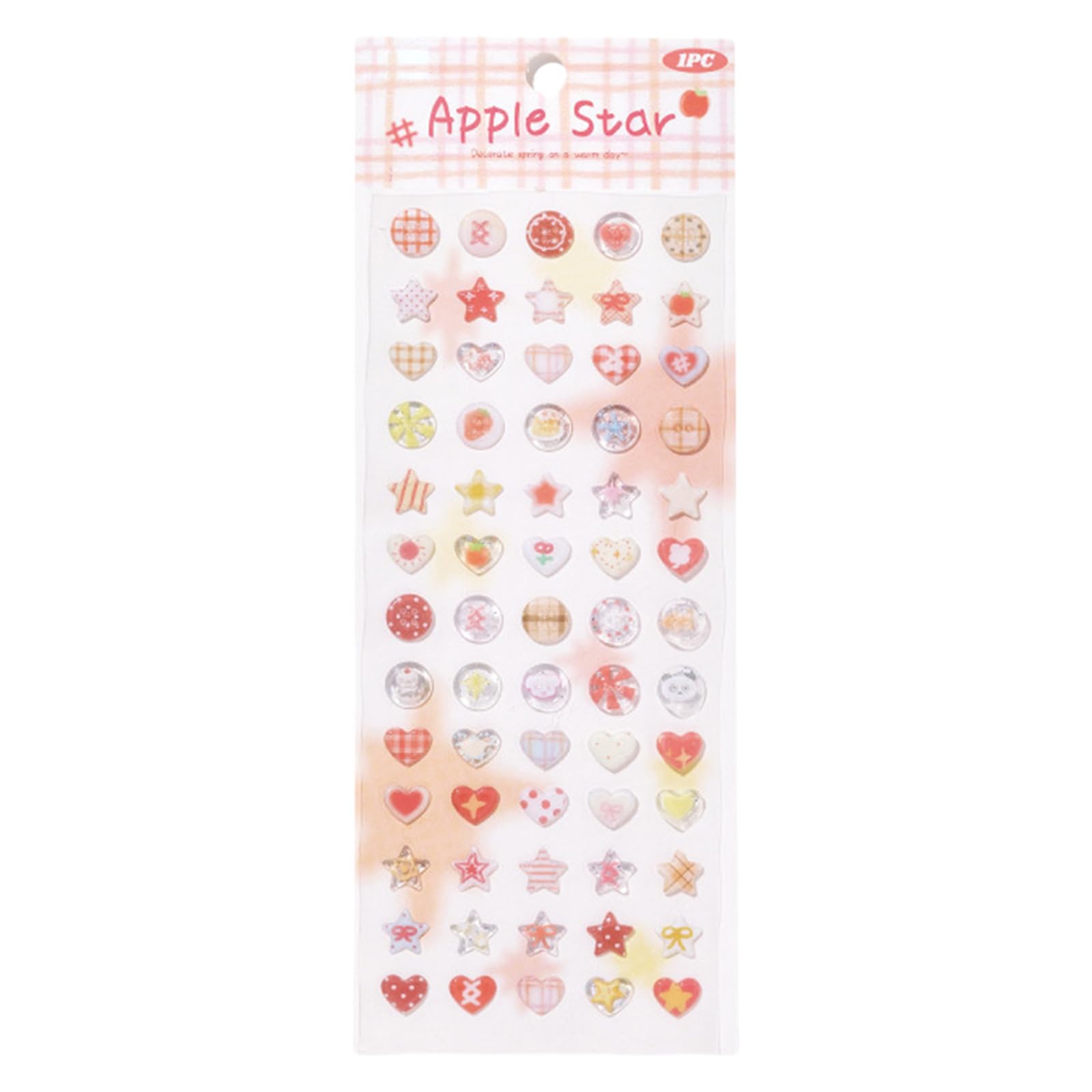 Star Shape Sticker Scrapbook Epoxy Decorative for Arts Craft Greeting Cards Scrapbooking Decoration Stationery