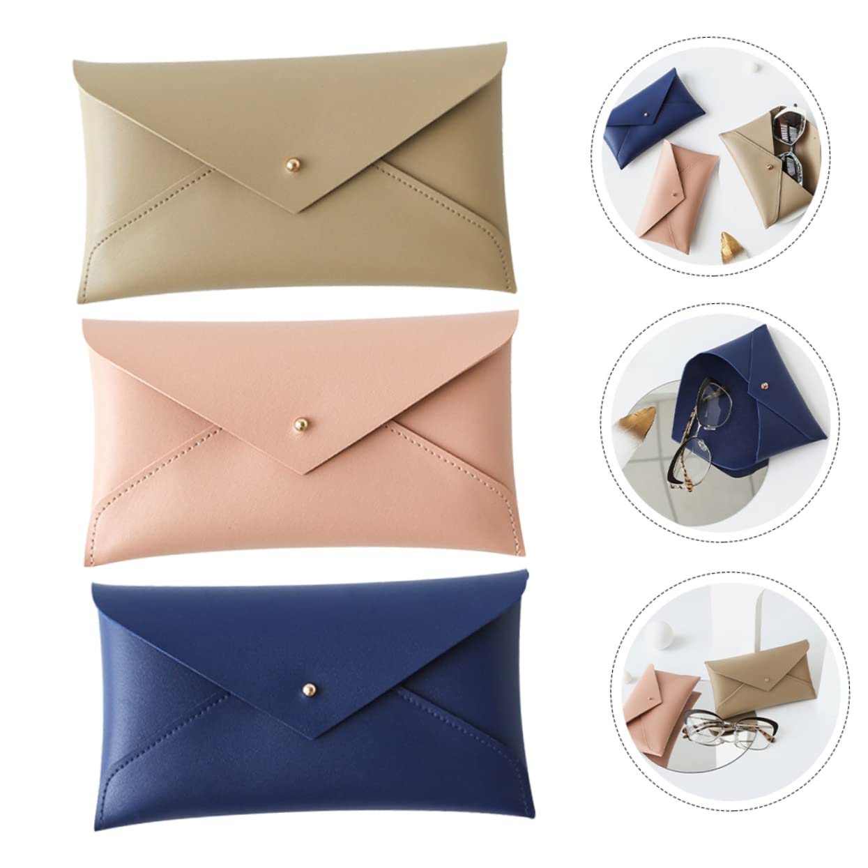 GALPADA 12pezzi Custodia Per Occhiali Portatile Scatola Per Occhiali Sintetica Colori e Pratica Per Sole e Ottici Protezione Da Graffi e Danni