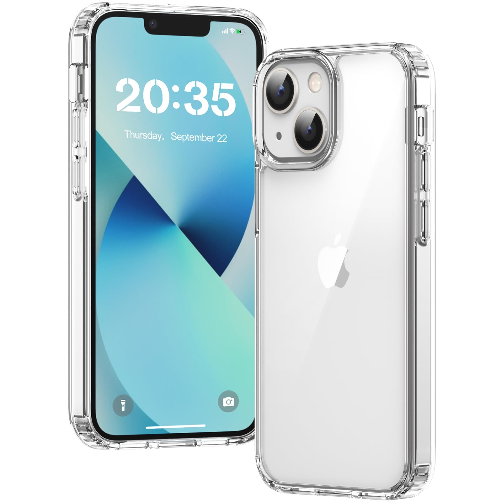 Voyahülle Hülle für iPhone 13 Mini Hülle, Anti-Vergilbung Transparent Handyhülle