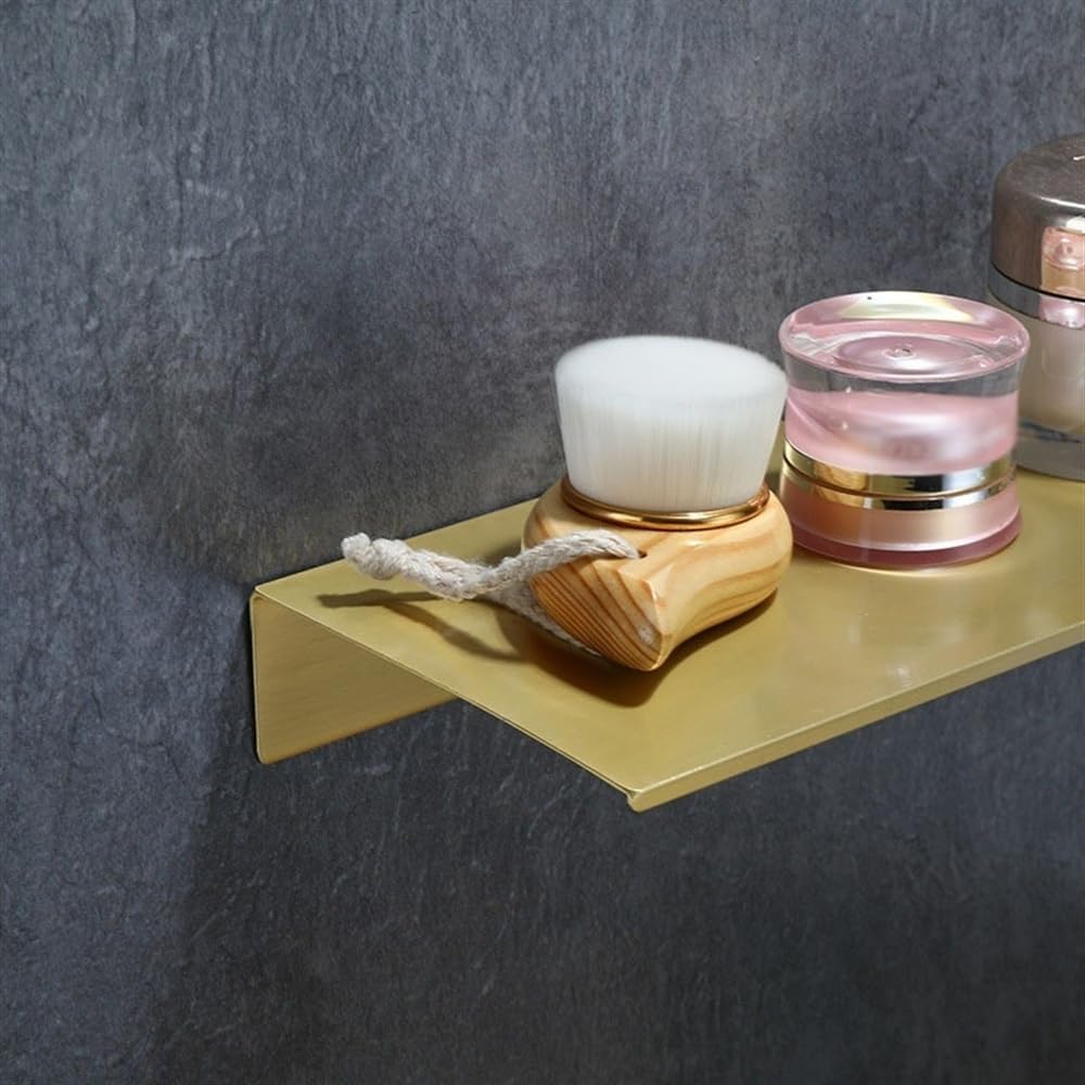 Conveniente estante de ducha flotante, estante decorativo de pared de aluminio, estantes de ducha de metal modernos montados en la pared (blanco, 30 cm)