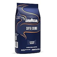 Vista 8 de Lavazza Super Crema - Mezcla de café en grano entero, tostado expreso ligero mediano, calidad prémium, aromático, suave y cremoso, 2.2 libras