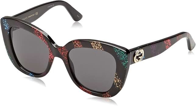 グッチ サングラス レディース Amazon | Gucci GG0327S 女性 サングラス BLACK RED/GREY 52/20