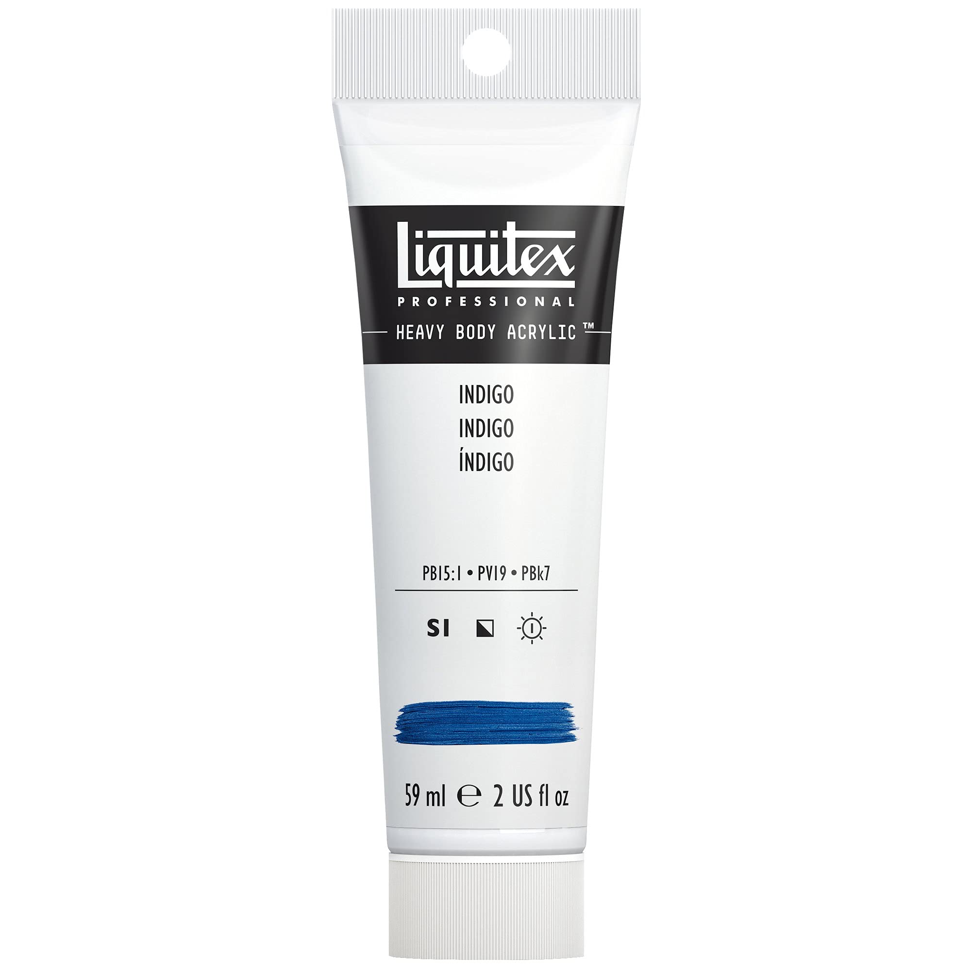 Liquitex 1045208 Professional Heavy Body Acrylfarbe in Künstlerqualität mit ausgezeichneter Lichtechtheit in buttriger Konsistenz, 59ml Tube - Indigo