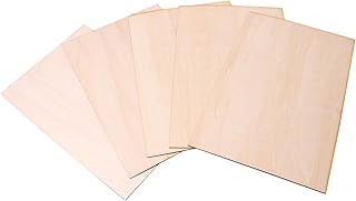 BQLZR 300x200x1.5mm Rectangle Unfinished Unpainted Basswood Wooden Sheets for Craft DIY Hand-Made Project Mini House Building Architectural Model Pack of 5