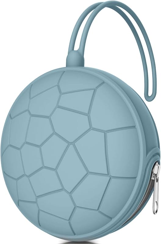 Smlpuame Porta Ciuccio, Portaciuccio in Silicone, Porta Succhietto Senza BPA, Portaciuccio da Viaggio, Custodia Ciuccio per Bambini, Pratica Scatola Porta Ciuccio,Blu