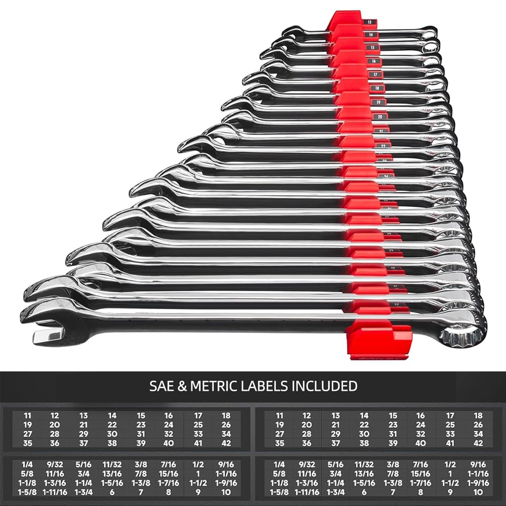 Magnetischer Schraubenschlüssel-Organizer, Werkzeughalter für Werkzeugkasten, Schublade für Werkzeugkasten, Wandmontage, Zangenhalter, Schraubenschlüssel-Organizer (schwarz), 40 Stück