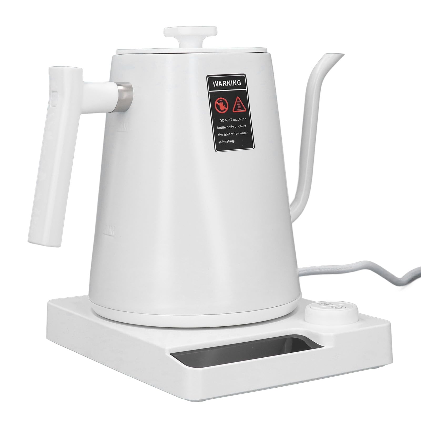 Dioche Hervidor Eléctrico con Cuello de Cisne, Control Inteligente de Temperatura, Hervidor de café con Pantalla LCD, Preparación Precisa para el Hogar y la Oficina, Acero (Enchufe europeo 220V)