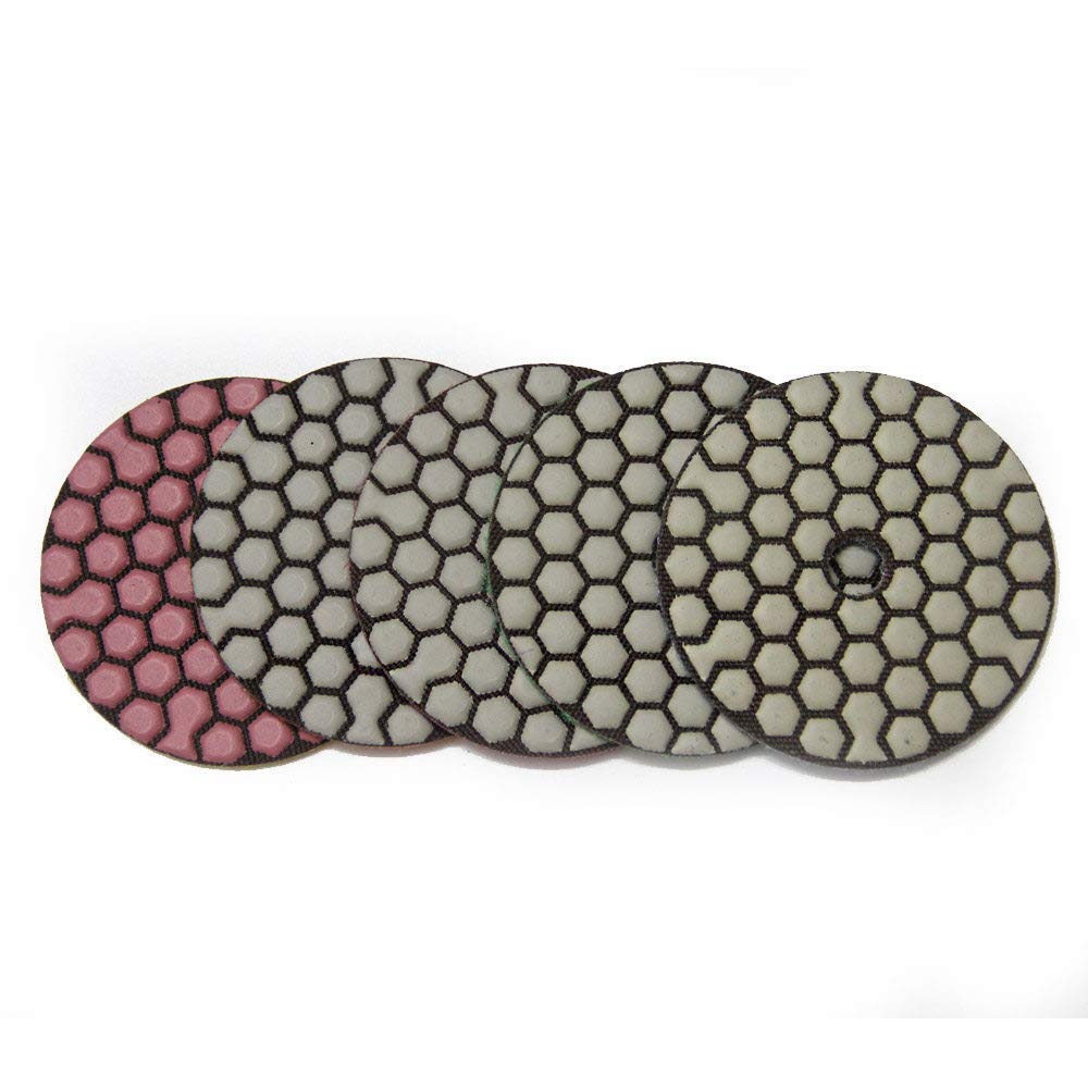 6 sztuk 4 w 100 mm sucha diamentowa tarcza szlifierska, ziarnistość 50/150/300/500/1000/2000 Mable beton kamień polerowanie renowacja