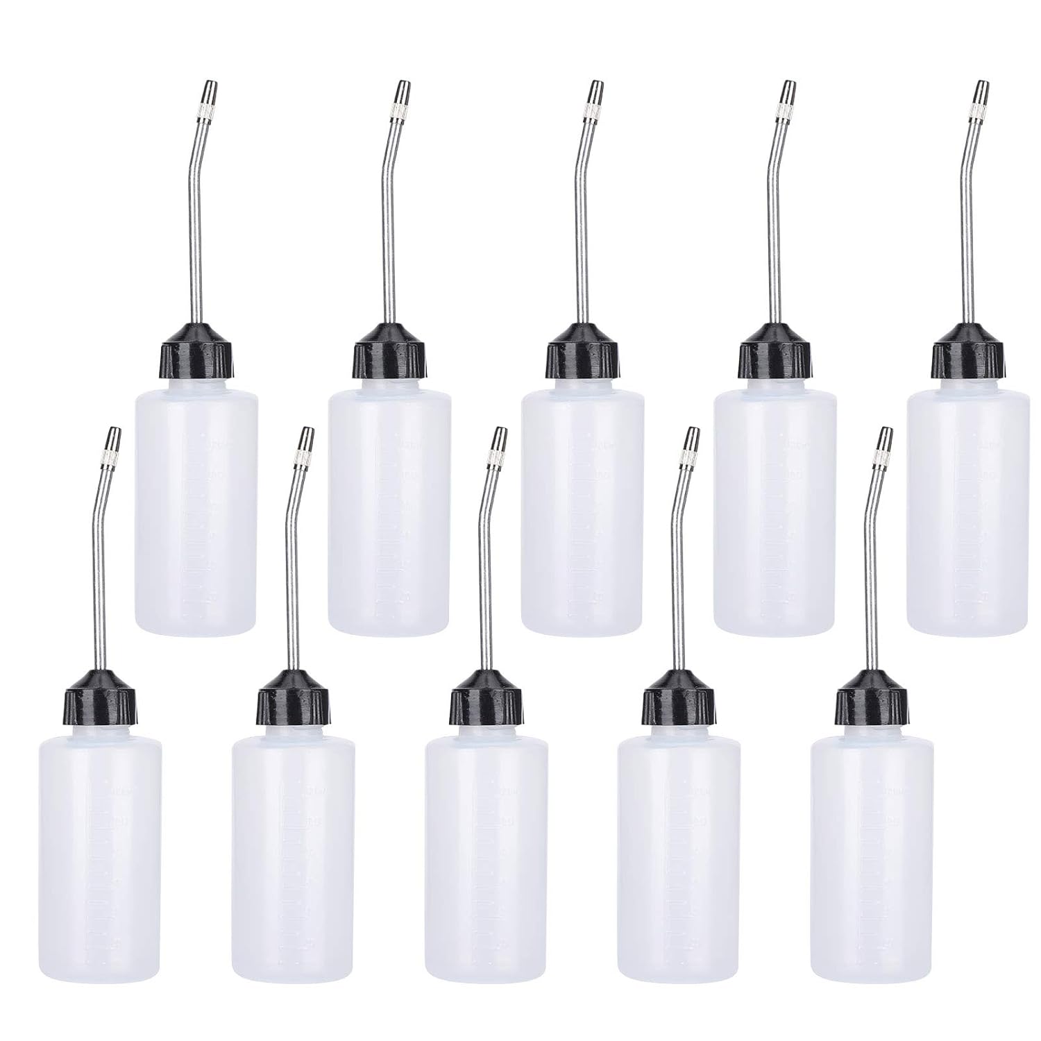 10pcs 120ML Deluxe Plastic Sewing Machine Oiler/Oil Dispenser with Long Angled Spout