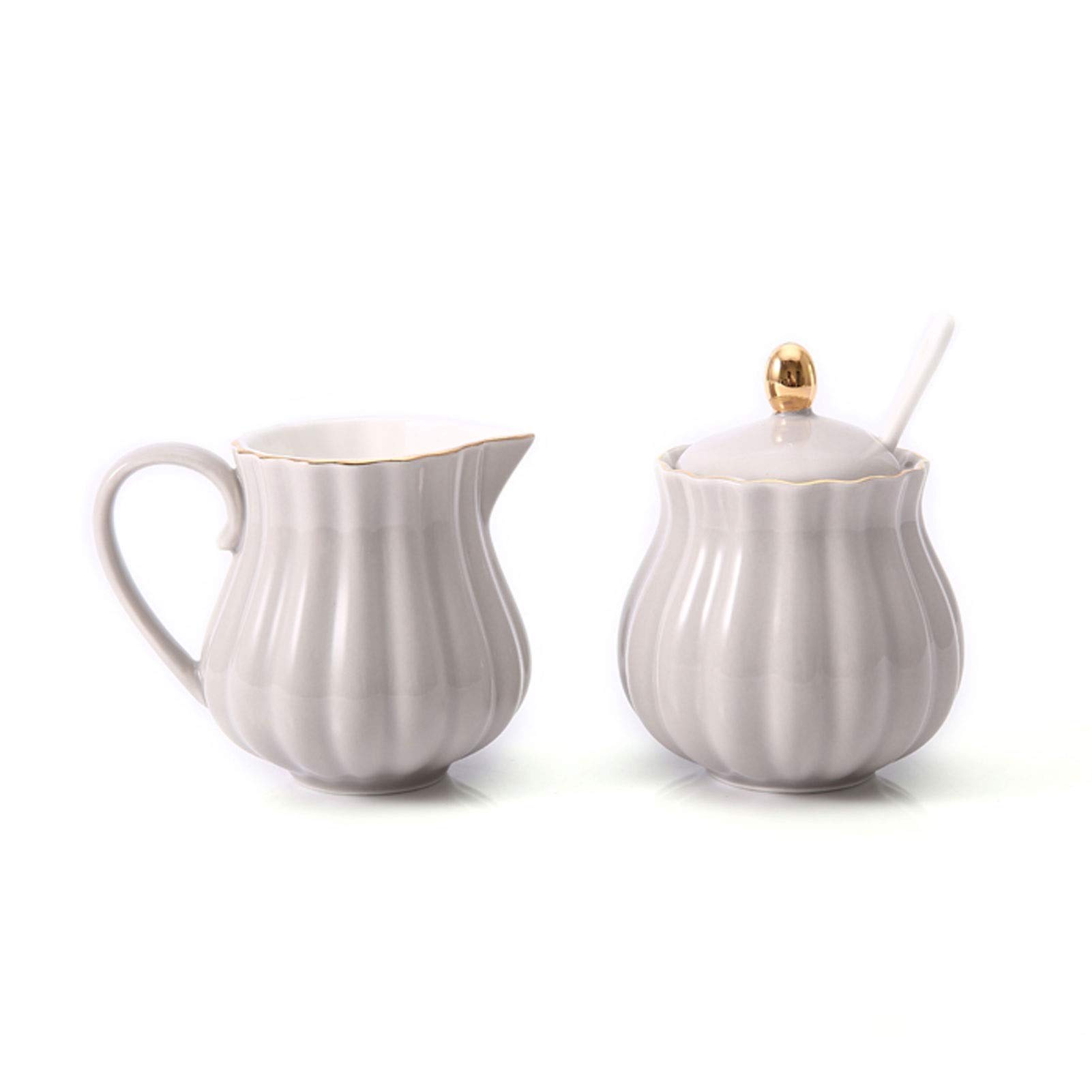 Ensemble de pichet à Lait en céramique européenne rétro pichet à sirop de café Nourriture Occidentale Forme de pichet à épices Pointu (Violet) (Kaki)