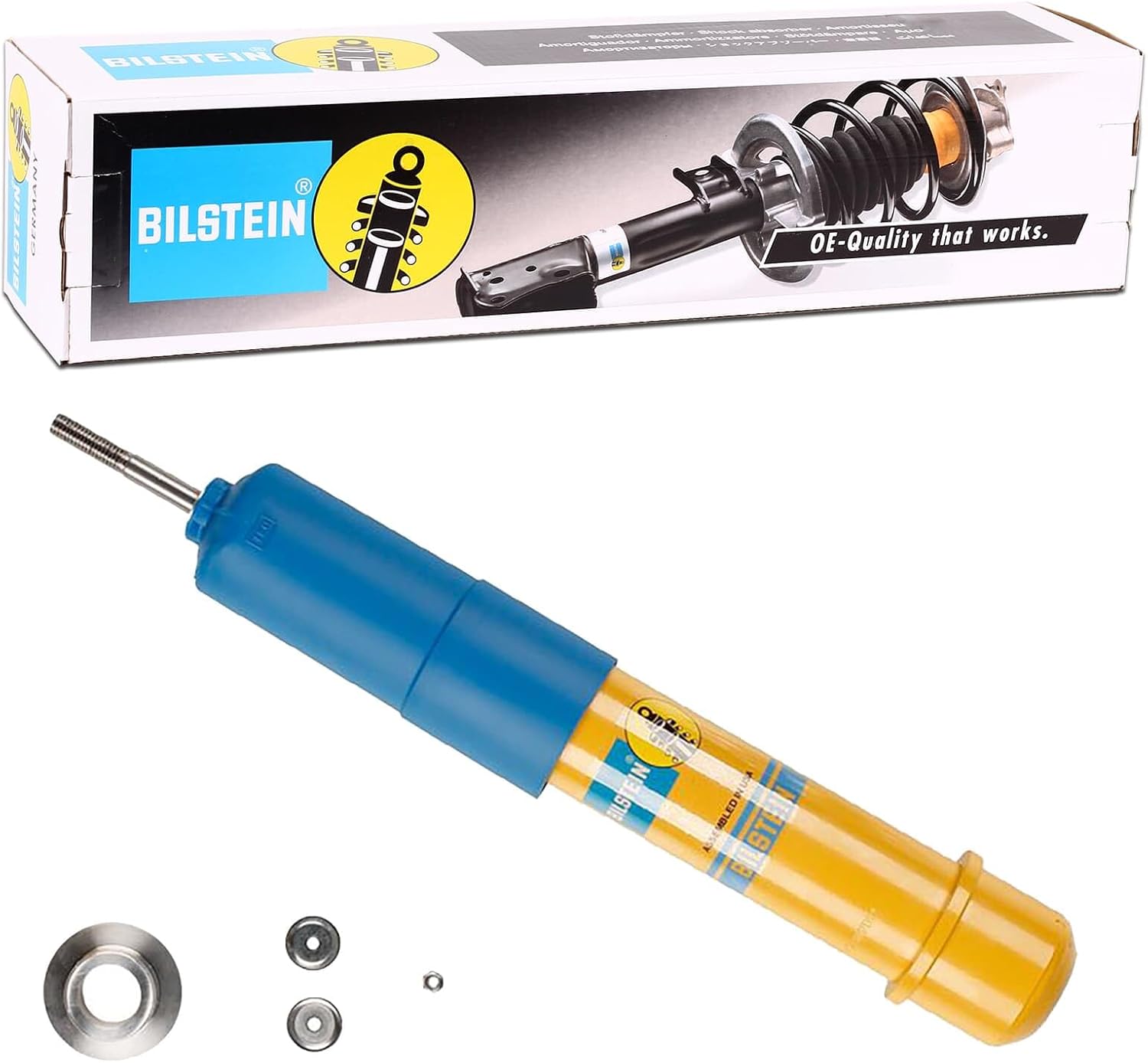 Bilstein 24-104050 Single Front B6 4600 Suspension Shock Absorber Fits 2006 2012 Nitro 2001-2008 Cherokee KJ & KK - Consistent Fade Free Performance