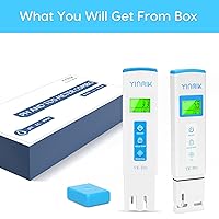 Vista 7 de YINMIK Medidor digital de pH TDS Medición precisa combinada para pH TDS EC Temp con ATC, probador de calidad de agua de 2ª generación con pantalla