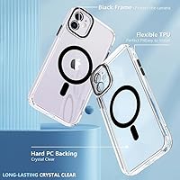 Vista 5 de Callyue Funda magnética diseñada para iPhone 11, compatible con MagSafe, grado de caída, a prueba de golpes, transparente, delgada funda protectora
