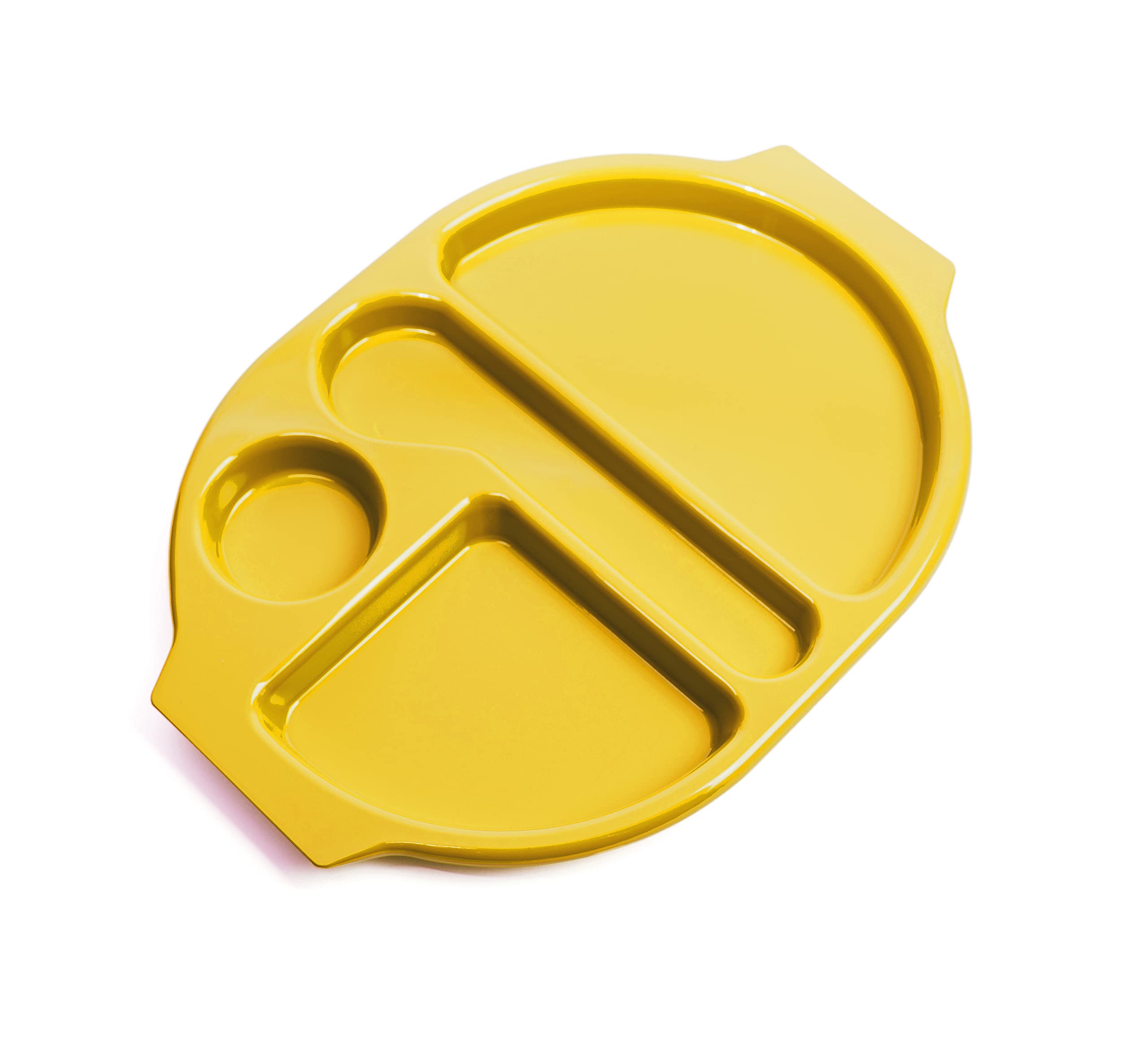 Harfield Yellow Large Meal Tray 38X28cm Polycarbonate Virtually Unbreakable Reusable Dishwasher Safe Childrens Tray