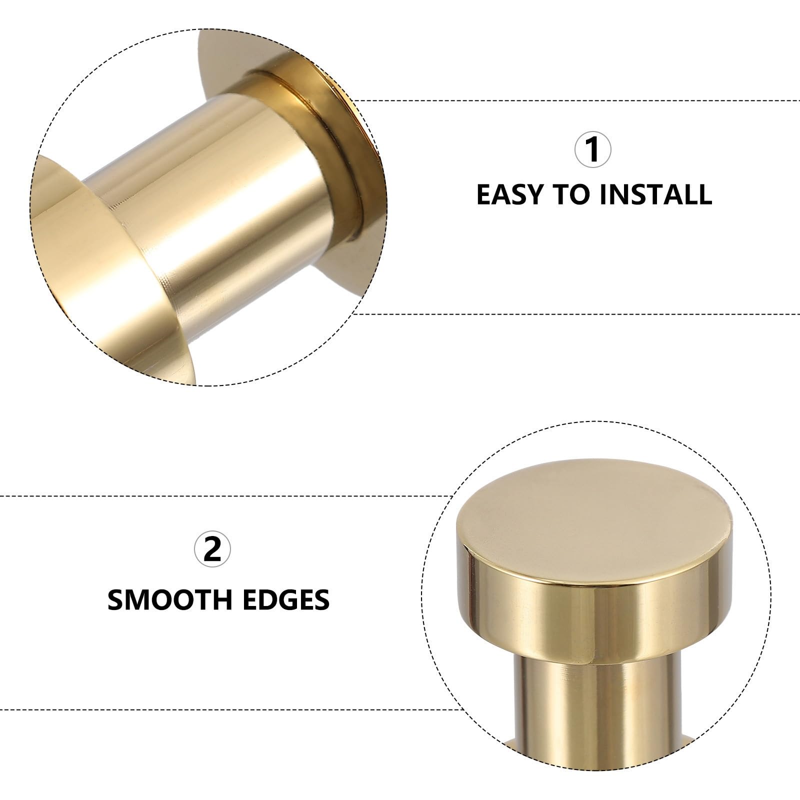 OSALADI 5 Ganchos para Toallas de Baño de Latón Dorado, Diseño Resistente y Compacto, Ideales para Cocina y Sala, Acabado Elegante y Simple
