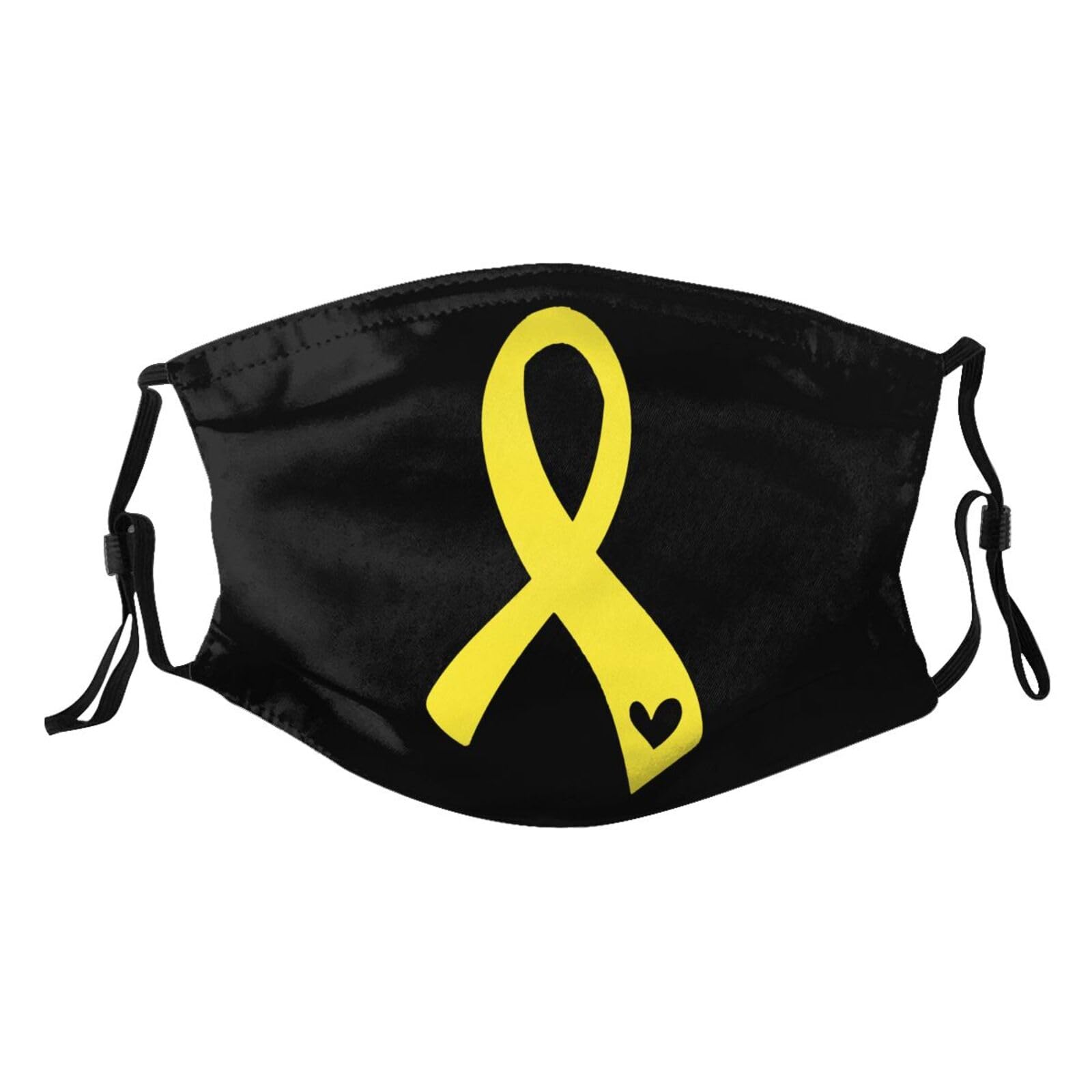 Sarcoma Cancer Awareness Yellow Ribbon Adult Dust Mask Adjustable Dust Face with 2 Filter