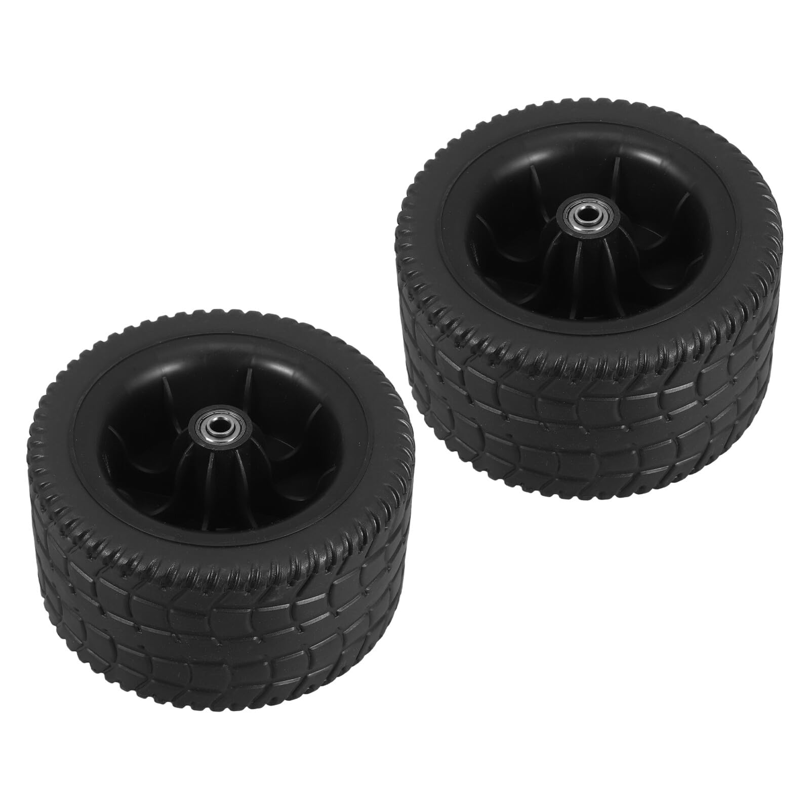 Lot de 2 Roues de Rechange en Caoutchouc 7 Pouces pour Compresseur d'Air et Chariot Utilitaire Kit Résistant aux Intempéries Haute Capacité de Charge Maniabilité Optimale pour