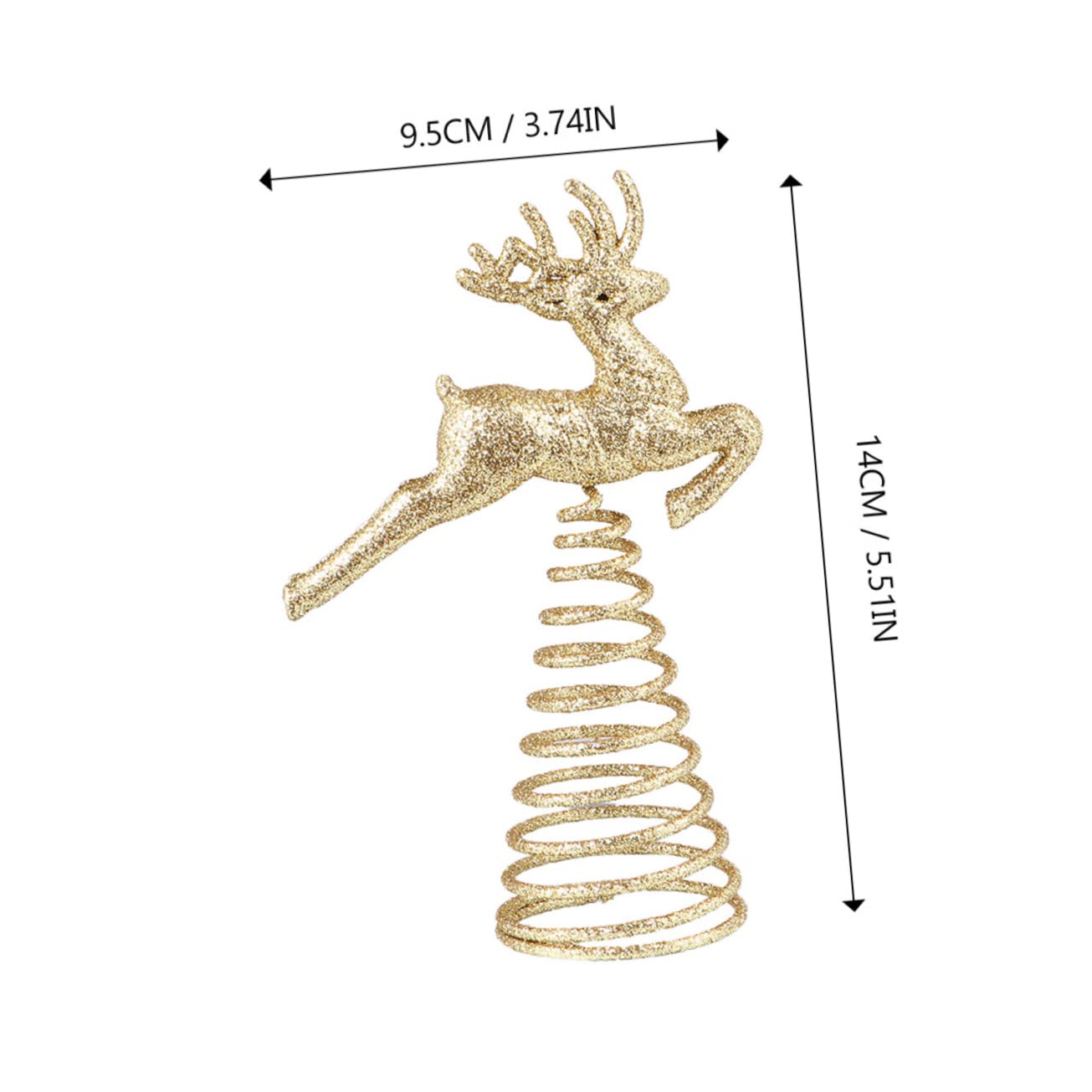 MAGICLULU 8 Sätze Elch Baumspitze Stern Baumspitzen Baumschmuck LED Baum Weihnachtsbaum Sternspitze Weihnachtsbaumspitze Herbstschmuck Weihnachtsbaumspitze Hut Weihnachtsband 2 Stück * 8