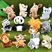 Imagen de Tacobear 12 Piezas 14cm Pequeños Peluches Animales de la Selva Juguetes Llaveros Niños Figuras Animales Marionetas para Relleno Piñata Regalos Cumpleaños Infantil Fiesta Pascua Navidad