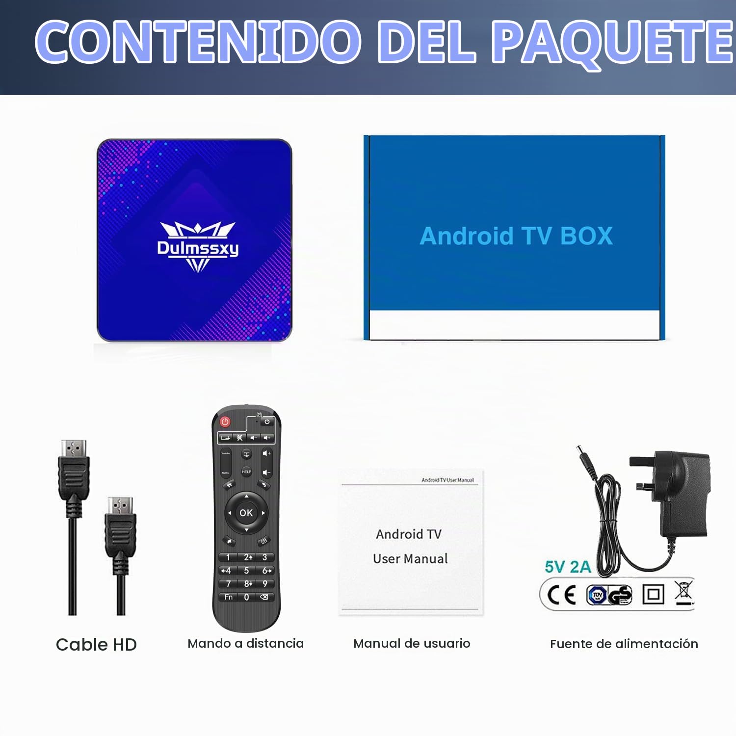 Dulmssxy Android TV Box,Android 13.0 4GB RAM 64GB ROM RK3528 Quad-Core 64bit Smart TV Box,Support 2.4G/5G WiFi6 10/100M Ethernet BT5.0 USB 3.0 DLNA H.265,Cortex-A53 Mali 450 MP2 GPU HDMI2.0 8K