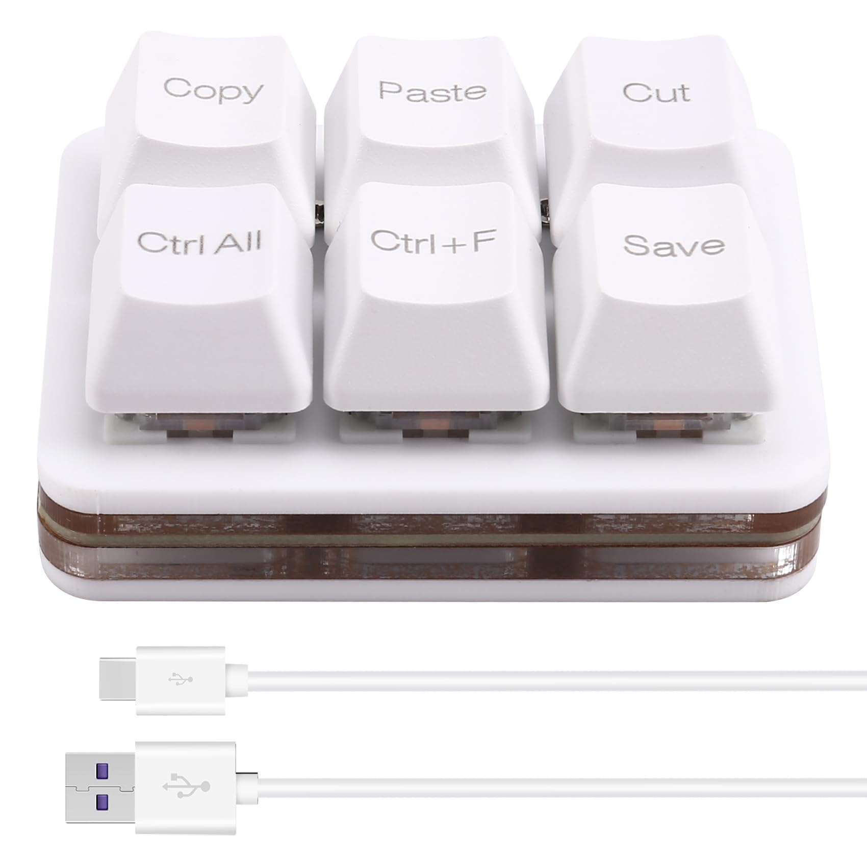Tastiera macro con icone a tasti personalizzate, tastiera programmabile con 15 tasti UN pulsante di funzionamento, tastiera meccanica con una sola mano tasto funzionamento per OBS Twitch