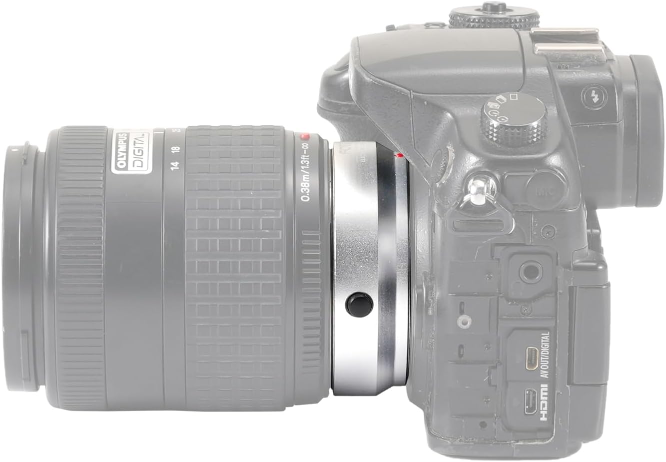 FocusFoto Full Metal Electronic Auto Focus Adapter Ring for Four Thirds 4/3 Lens to Micro Four Thirds (MFT, M4/3) Mount for Olympus and for Panasonic Lumix Mirrorless Camera as DMW-MA1 MMF-3 (Silver)