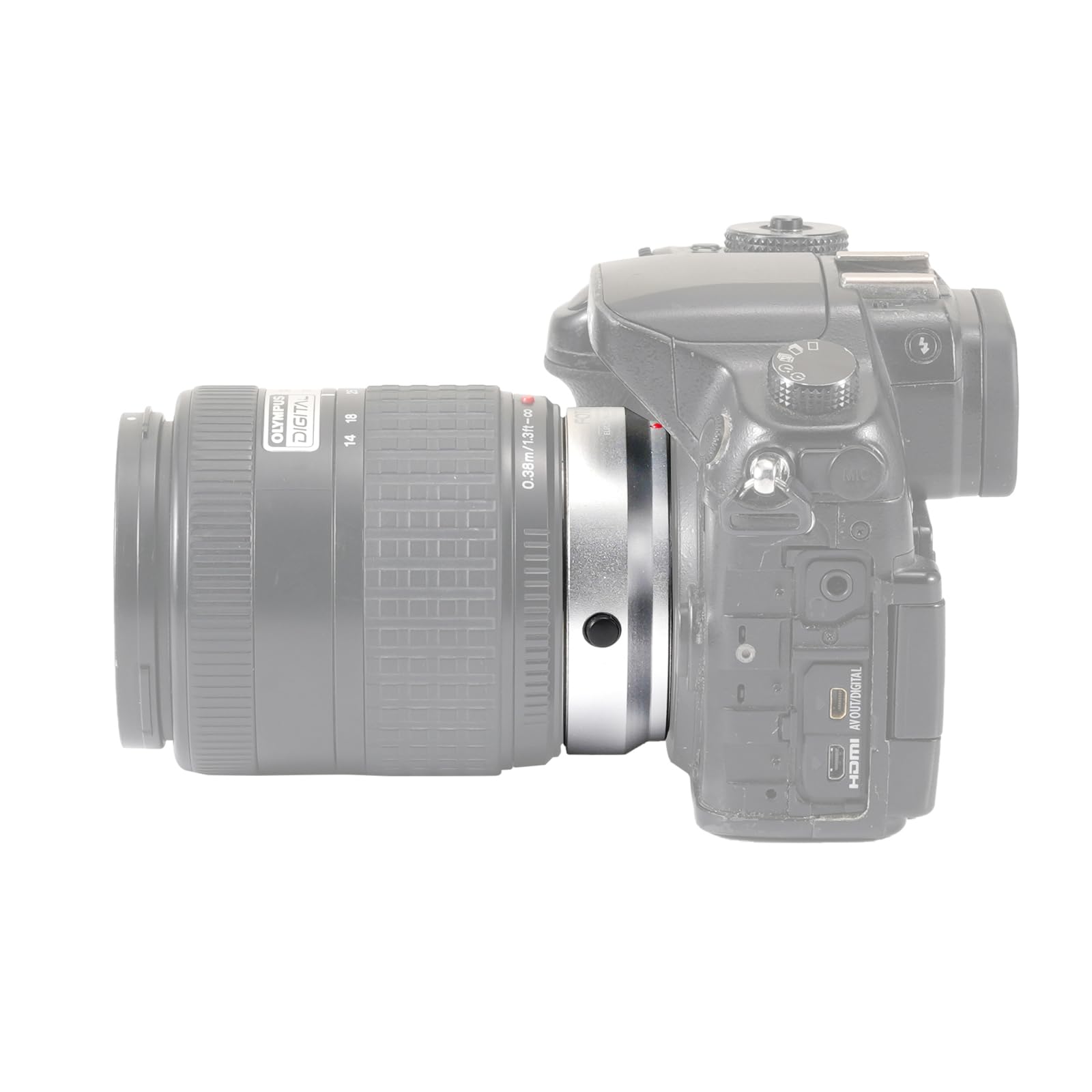 FocusFoto Vollmetall Elektronischer Autofokus Adapterring für Four Thirds 4/3 Objektiv auf Micro Four Thirds (MFT, M4/3) Mount für Olympus und für Panasonic Lumix Mirrorless Kamera wie DMW-MA1 MMF-3
