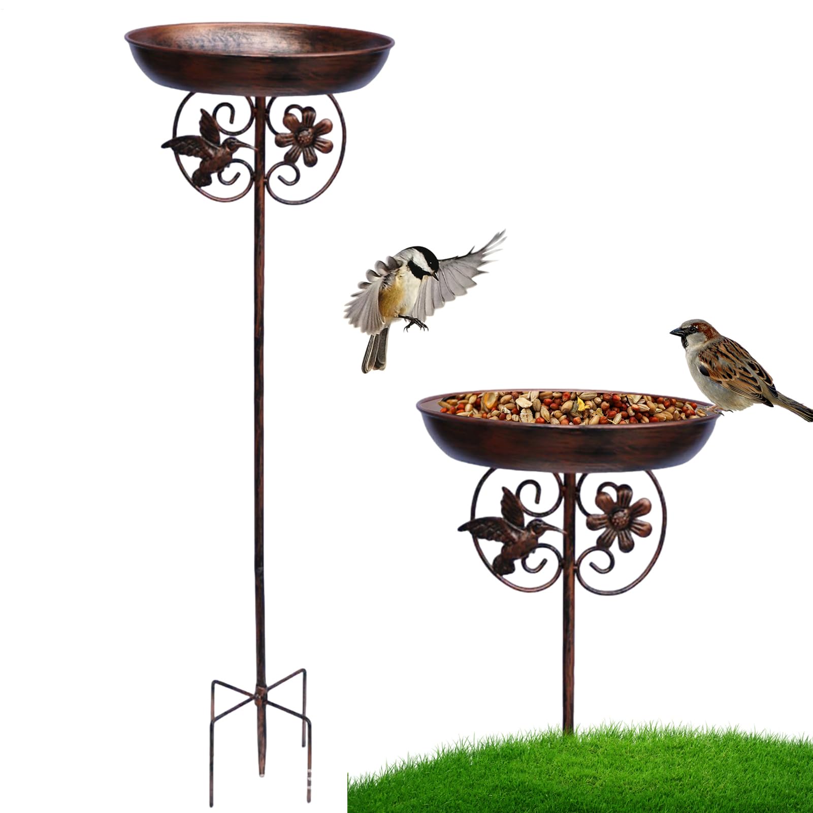 Bain d'oiseaux extérieur pour décorer le jardin, la pelouse et le patio
