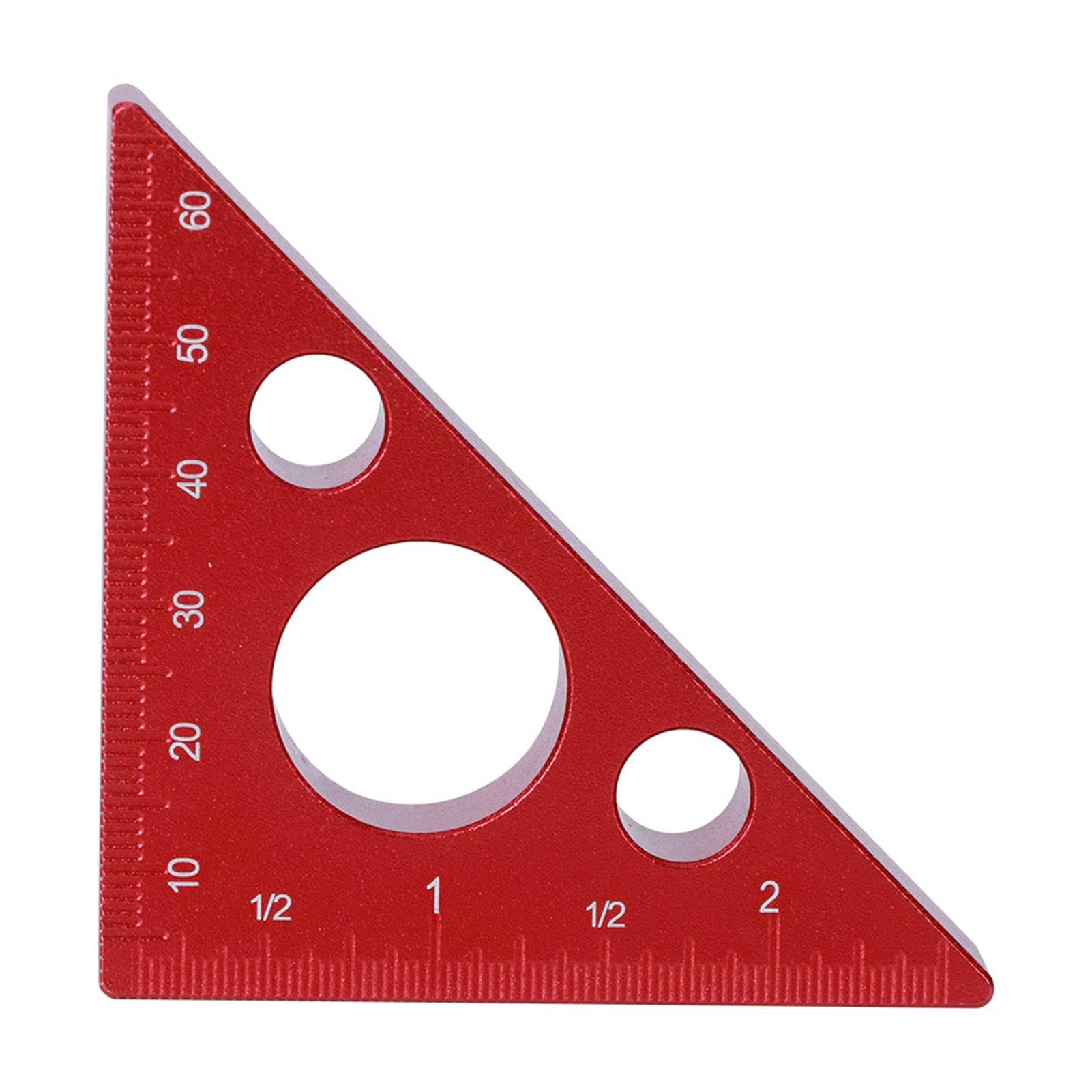 Triangle Ruler Right Angle Carpenter Square Woodworking Measuring Tool with Dual Scale Markings
